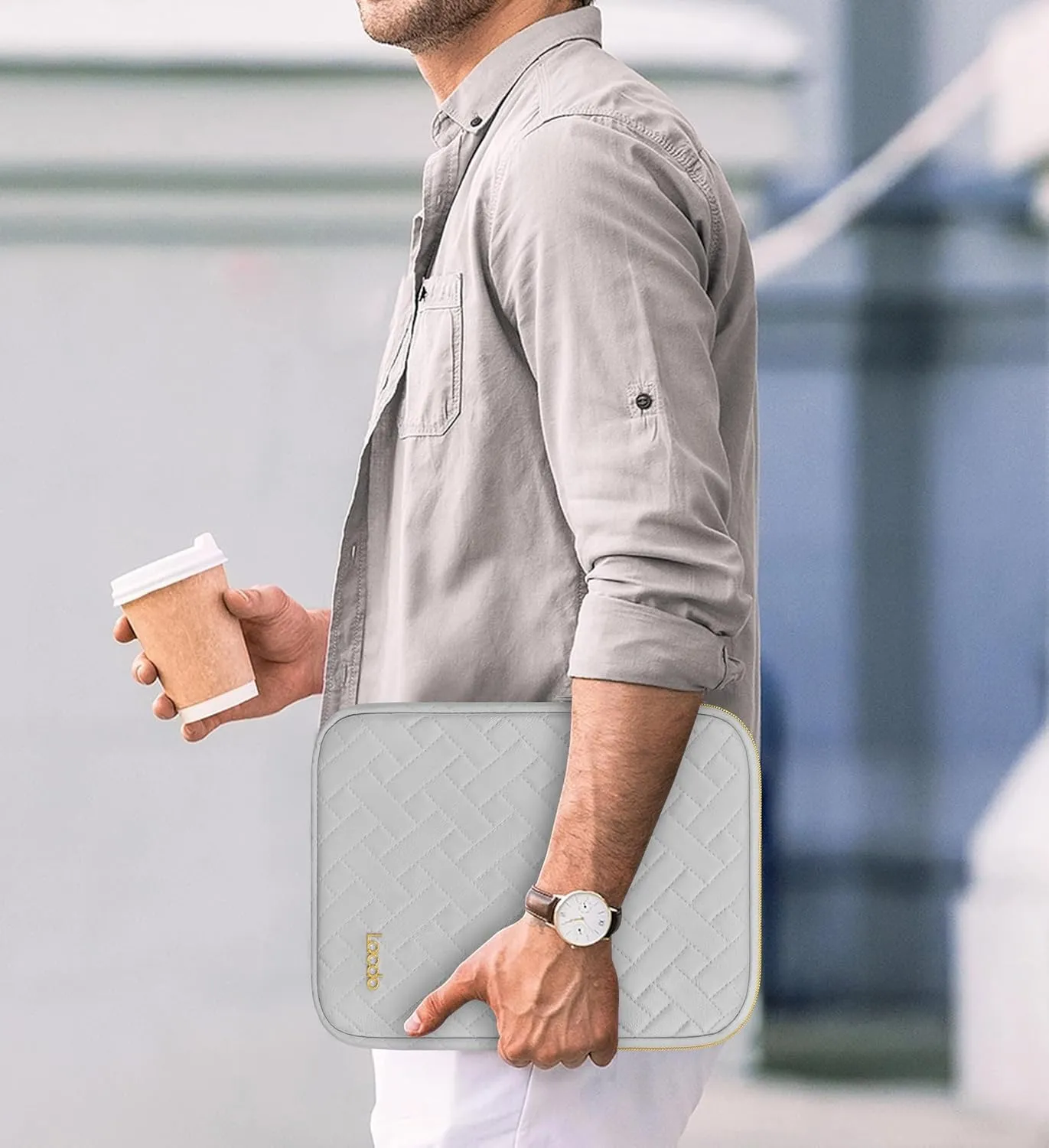 Lacdo Tablet Sleeve Case for 13 inch New iPad Air M3 M2 2025-2024, 13 inch New iPad Pro M4 2024, 12.9 inch New iPad Pro 6 5 4 3 with Magic Keyboard and Smart Keyboard Folio Protective Bag, Space Gray