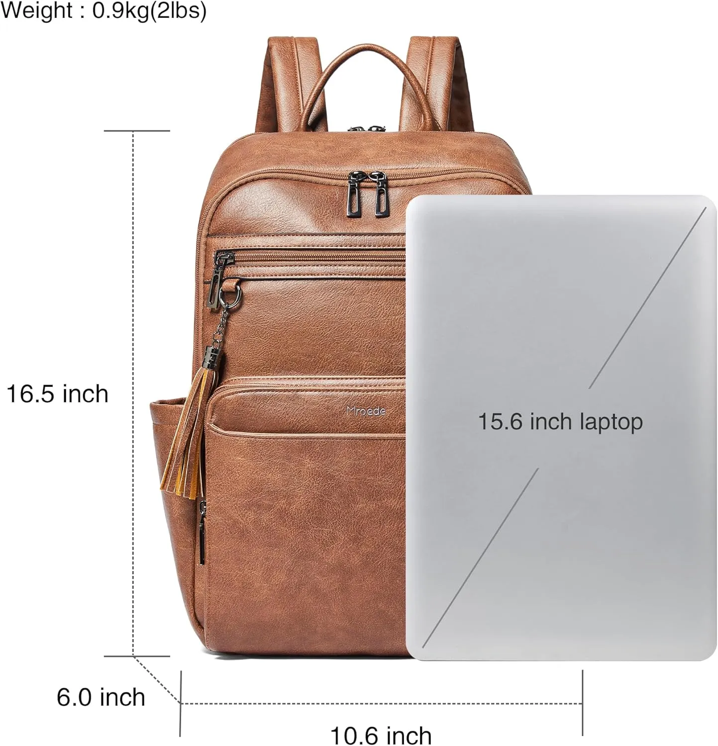 Laptop Backpack for Women 15.6 inch Laptop Leather Backpack Fashion Computer Backpacks for Work Travel College
