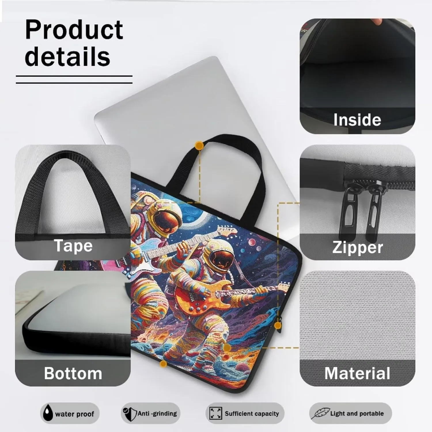 Laptop Bag Briefcase Portable Computer Messenger Bag Handbag Carrying Case 10-17Inch Laptop Case with Handle