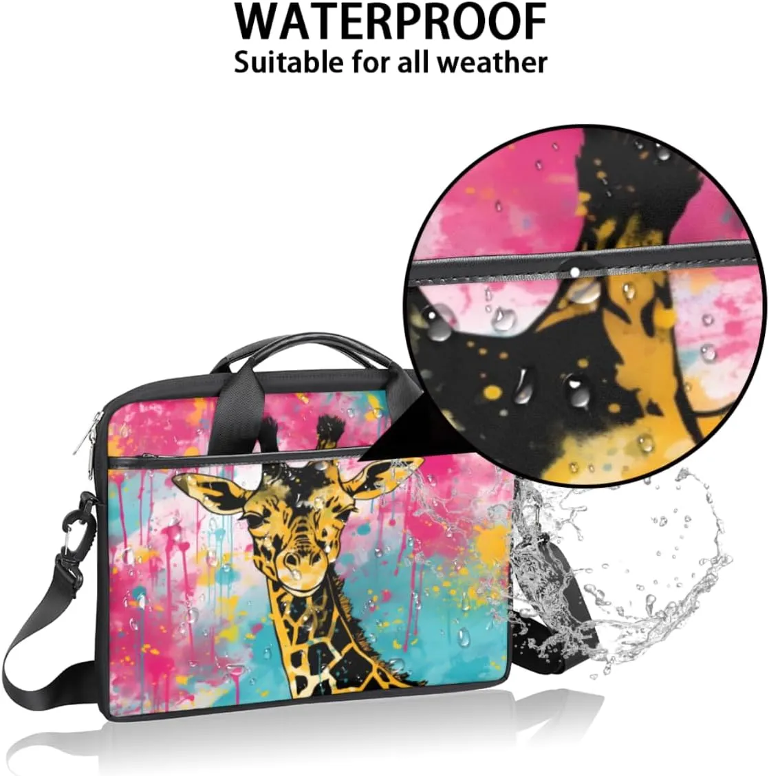 Laptop Bag for Women Men Waterproof Laptop Shoulder Bag 14-15.6 Inch Computer Messenger Bag Carrying Case