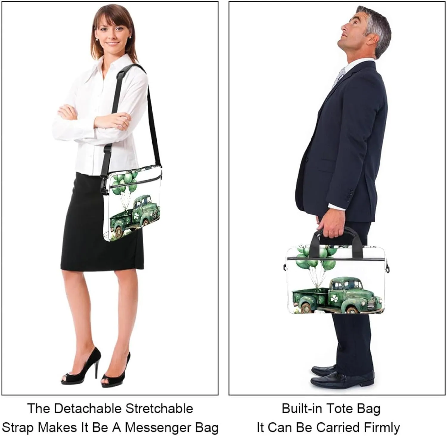 Laptop Bag Messenger Bag Sleeve Slim Laptop Briefcase with Handle Shoulder Strap