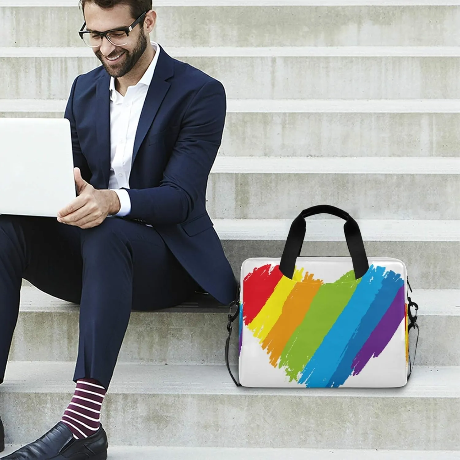 Laptop Shoulder Bag Portable Laptop Sleeve Case for 14/15.6/16in Notebook Computer Messenger Bag Women Men Briefcase