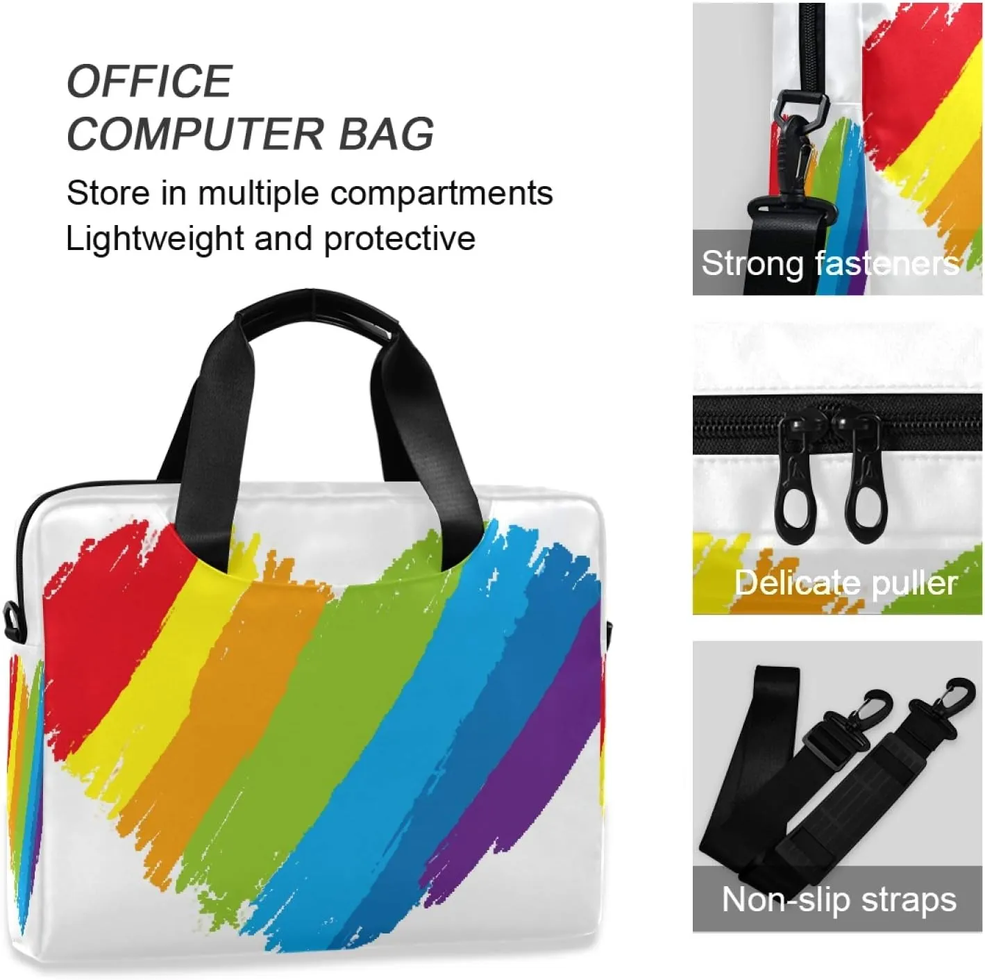Laptop Shoulder Bag Portable Laptop Sleeve Case for 14/15.6/16in Notebook Computer Messenger Bag Women Men Briefcase