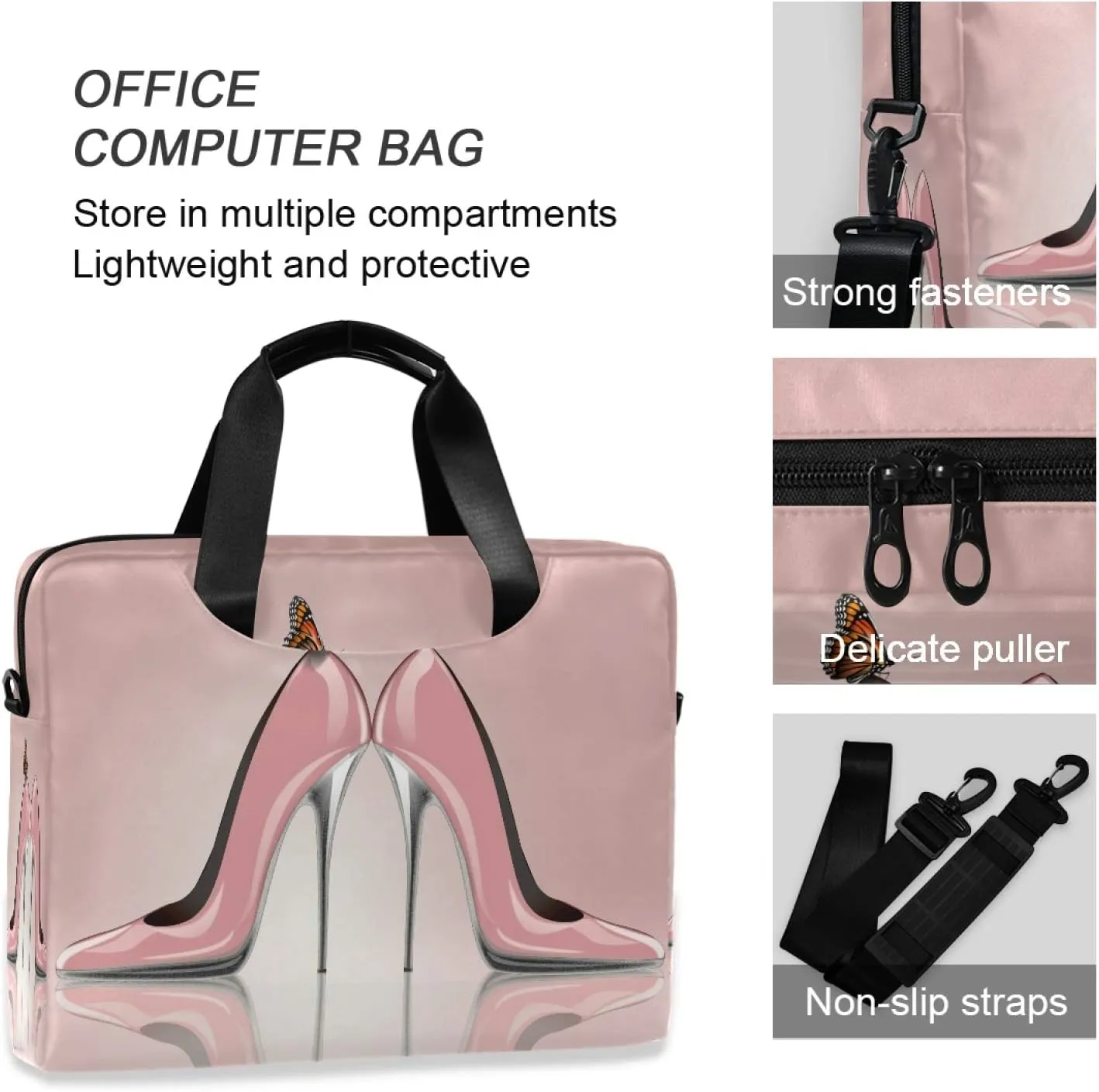 Laptop Shoulder Bag Portable Laptop Sleeve Case for 14/15.6/16in Notebook Computer Messenger Bag Women Men Briefcase