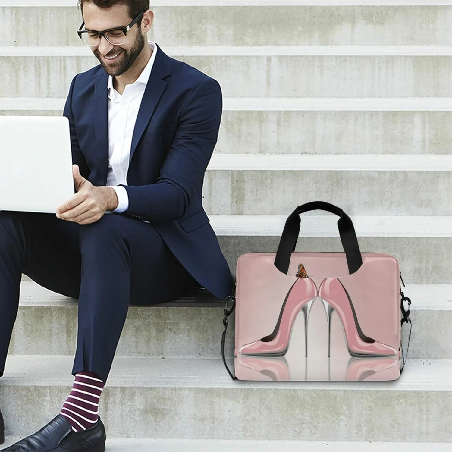 Laptop Shoulder Bag Portable Laptop Sleeve Case for 14/15.6/16in Notebook Computer Messenger Bag Women Men Briefcase