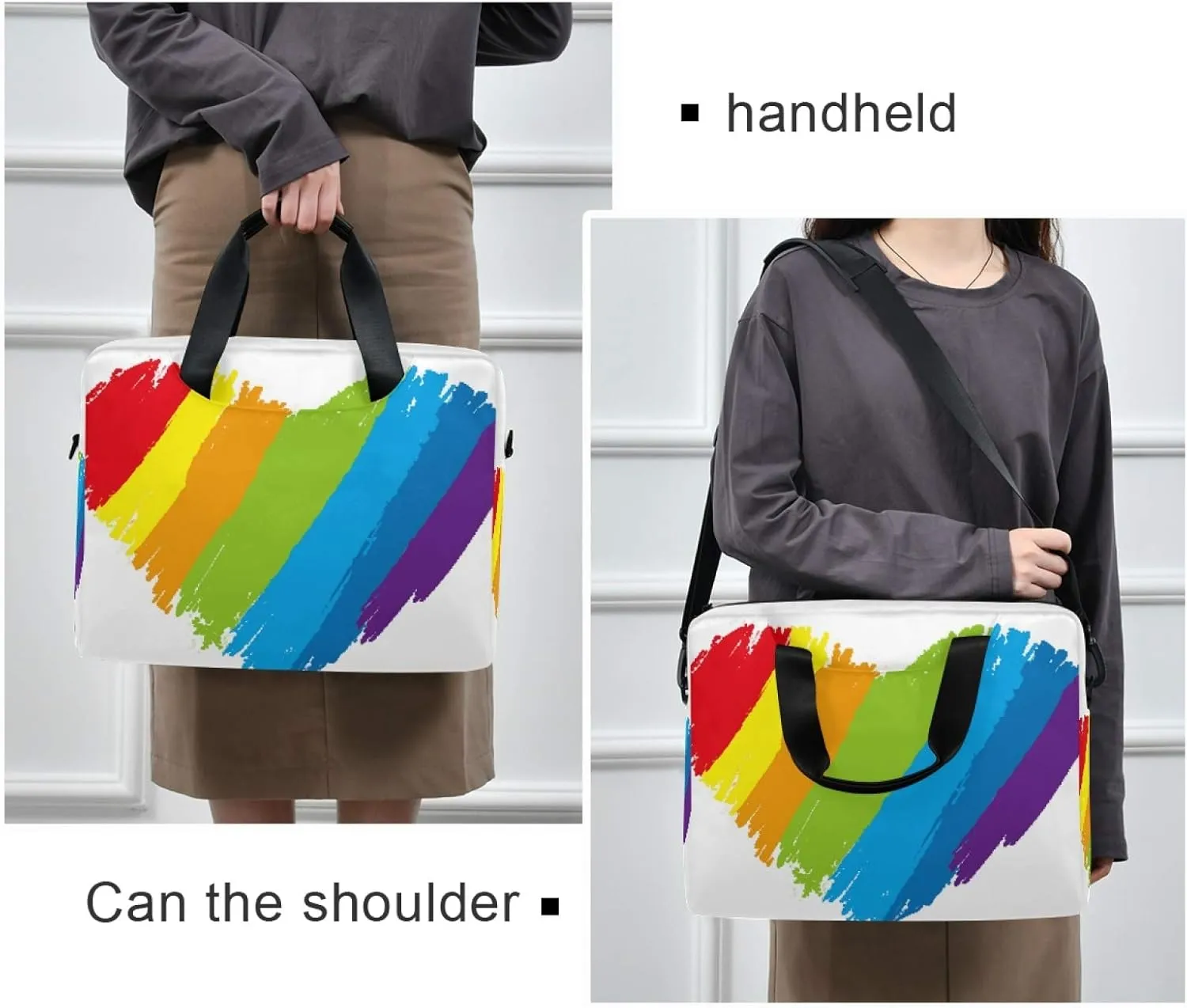 Laptop Shoulder Bag Portable Laptop Sleeve Case for 14/15.6/16in Notebook Computer Messenger Bag Women Men Briefcase