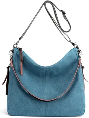 Large Capacity Messenger Satchel Tote Handbag Crossbody for Women Canvas Shoulder Purse