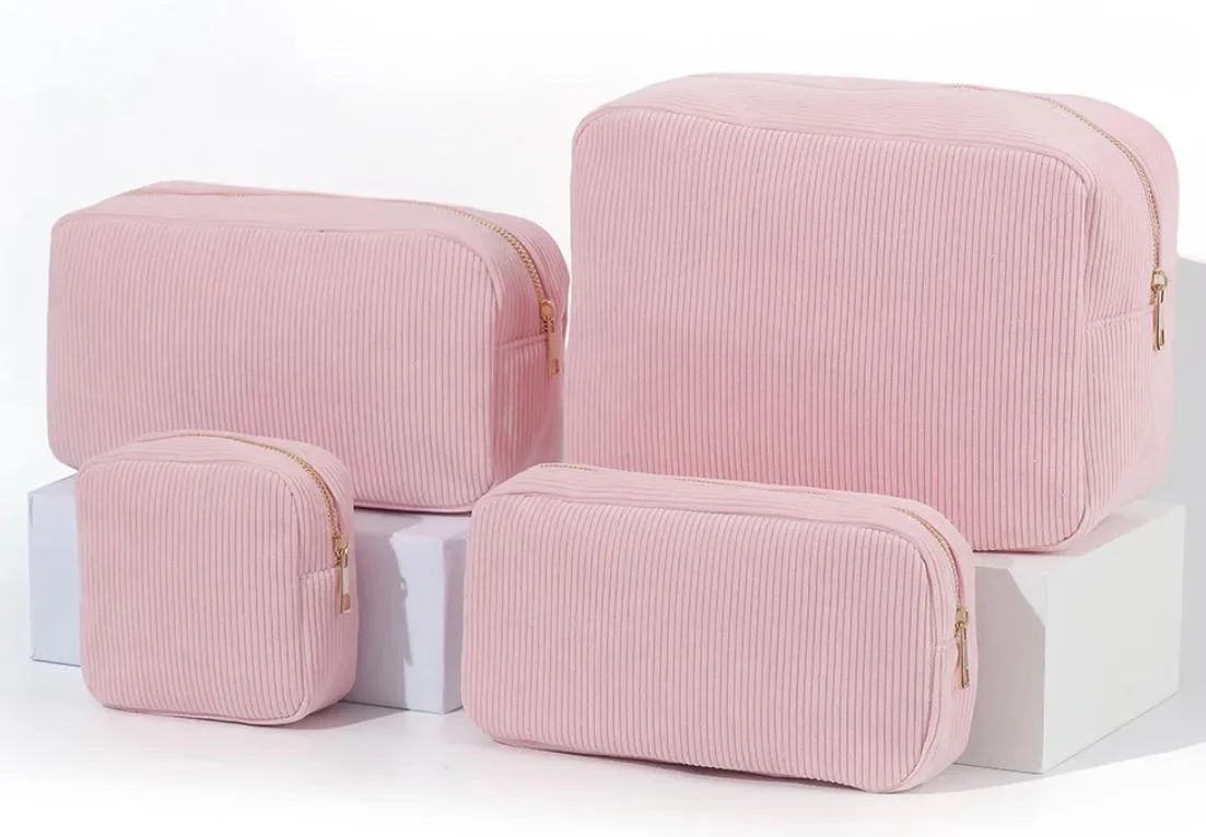 Large Corduroy Cosmetic Bag