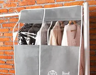 large Garment Suit Coat Protector Wardrobe Creative high-end thick non-woven fabric widened dust cover clothing Storage Bag
