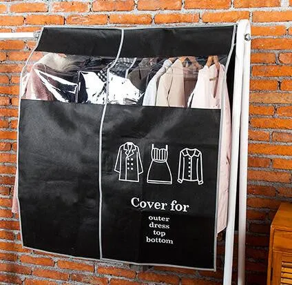 large Garment Suit Coat Protector Wardrobe Creative high-end thick non-woven fabric widened dust cover clothing Storage Bag