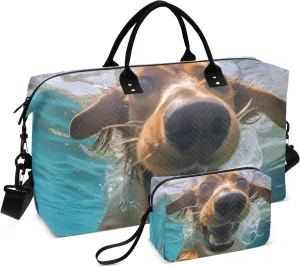 Large Travel Duffel Bag Sports Tote Gym Bag Overnight Weekender Bags Dog Swim Carry On Luggage with Toiletry Bags
