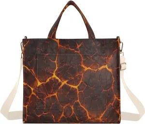 Lava Texture Corduroy Tote Bag for Women Hobo Crossbody Bag Purse Stylish Shoulder Handbag Messenger Bags, S
