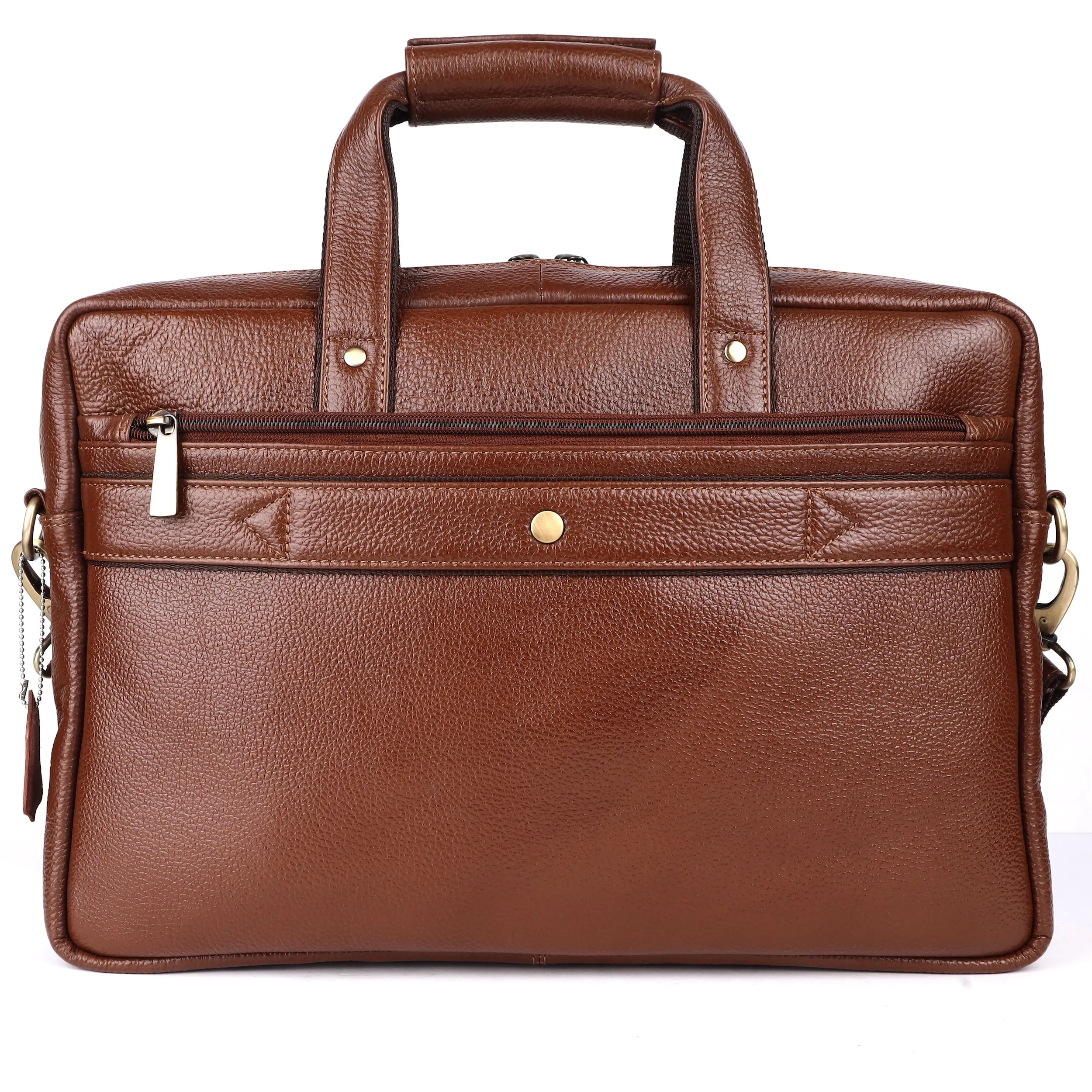 Laveri® Genuine Leather Laptop Messenger bag #2816 TAN