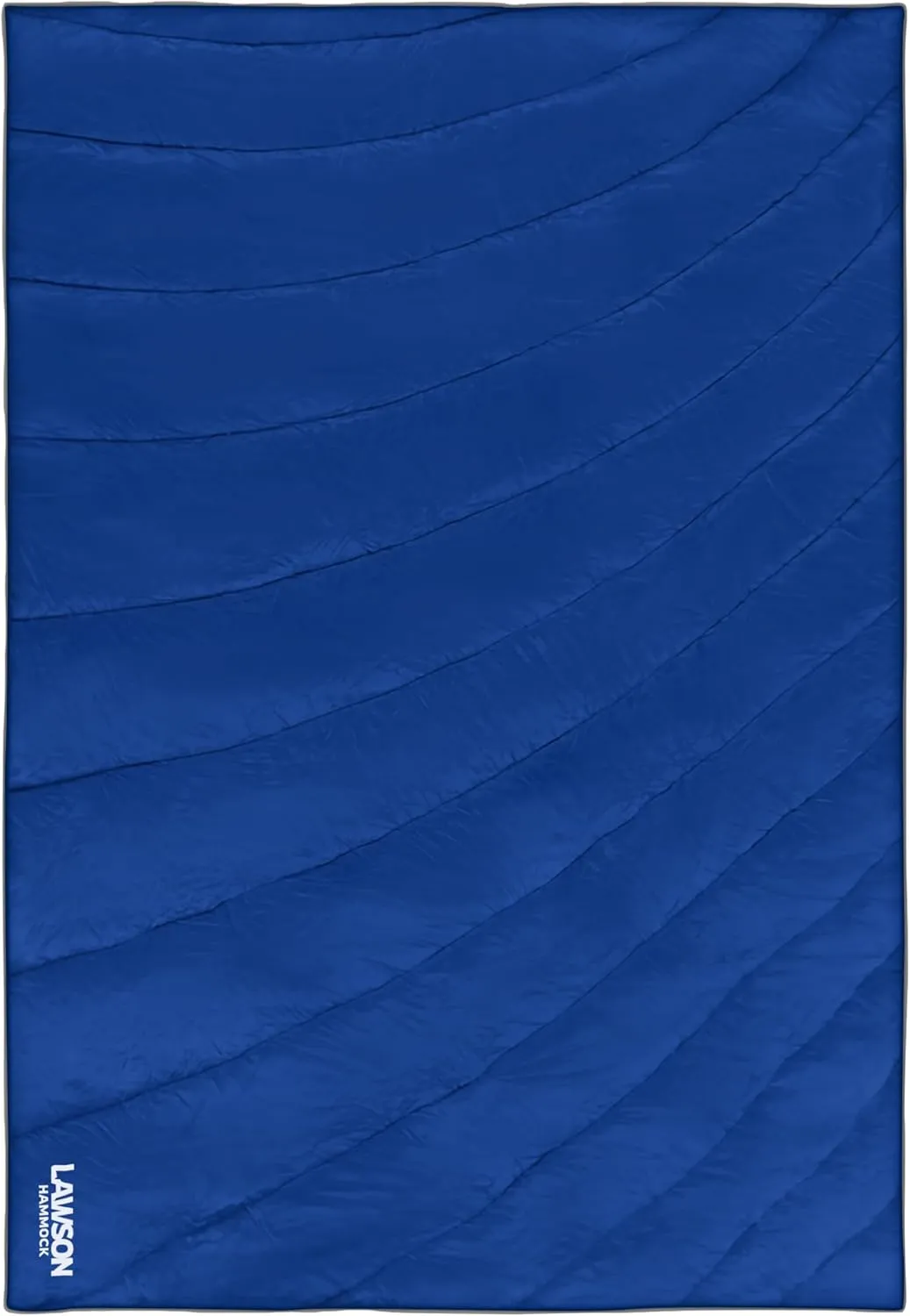 Lawson Hammock Camping Blanket, Nylon Ripstop Synthetic Fill Throw Rated to 32F / 0C, Waterproof, Poncho Clips for Handsfree Use (Blue)