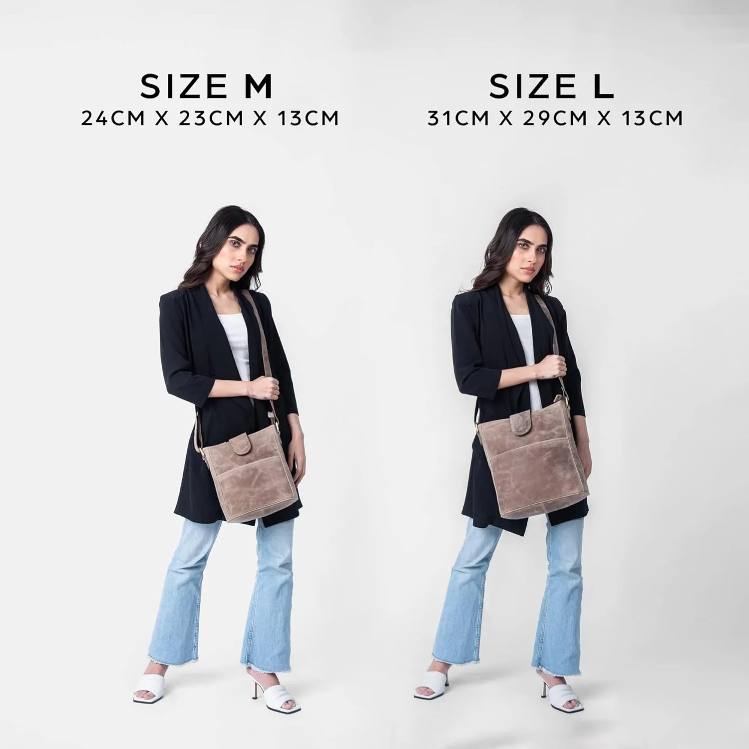 LEABAGS Leather Crossbody Bag - Vintage Genuine Buffalo Leather Handbag - Shoulder Messenger Bag Men Women Briefcase Athens