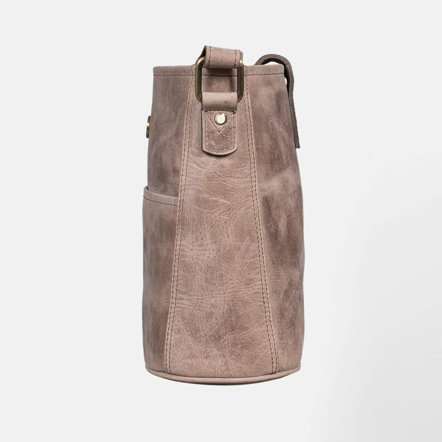 LEABAGS Leather Crossbody Bag - Vintage Genuine Buffalo Leather Handbag - Shoulder Messenger Bag Men Women Briefcase Athens