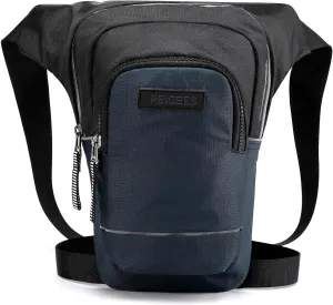 Leg Bag for Men Fanny Packs Women Men’s Outdoor Thigh Bags Motorcycle Ride Crossbody Backpack Shoulder Sling Pack Camping Hiking Cycling Riding, B Navy Blue