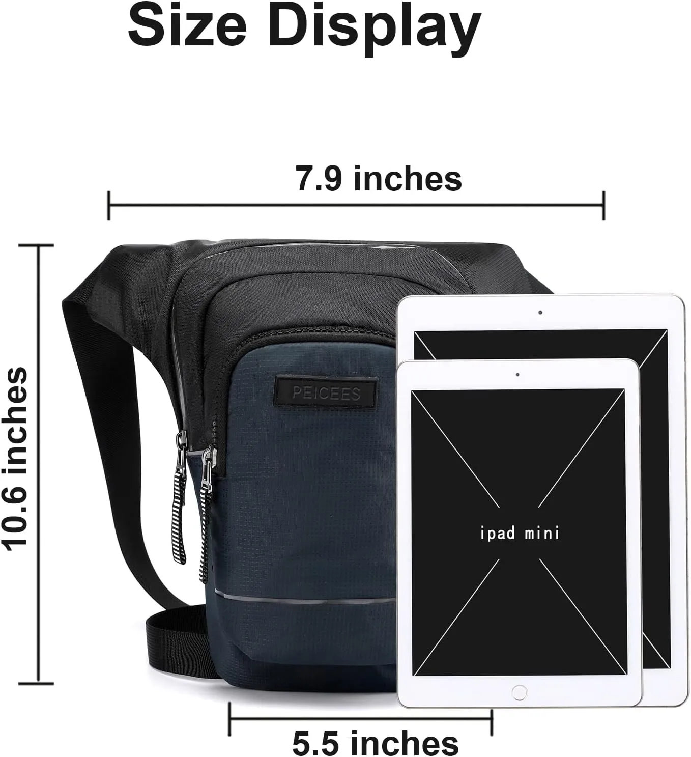 Leg Bag for Men Fanny Packs Women Men’s Outdoor Thigh Bags Motorcycle Ride Crossbody Backpack Shoulder Sling Pack Camping Hiking Cycling Riding, B Navy Blue