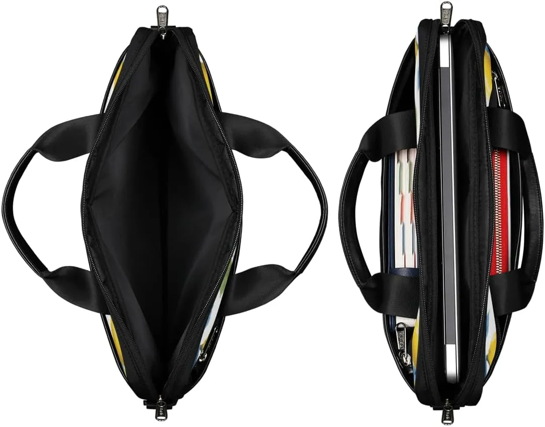 Lemons Bluish Laptop Bag for Men Women 13-15 Inch Case Bags Sleeve Shoulder with Anti Slip Removable The Pad Straps(15x1x11inches)