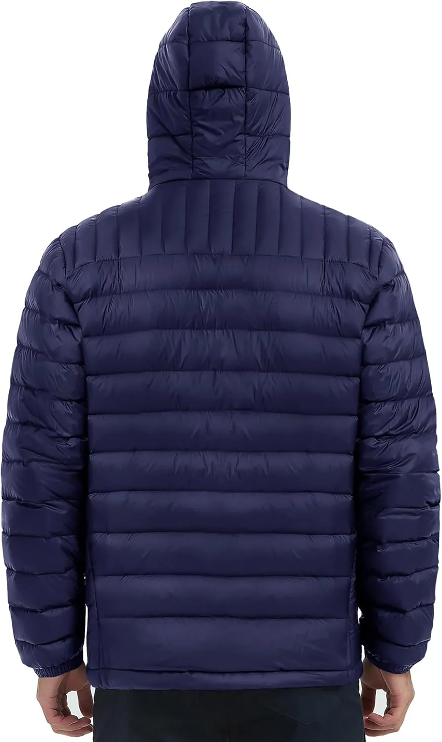 Lesmart Men Down Jacket Puffer Winter Jacket with Hooded Packable Lightweight Windproof Insulated Warm Coat
