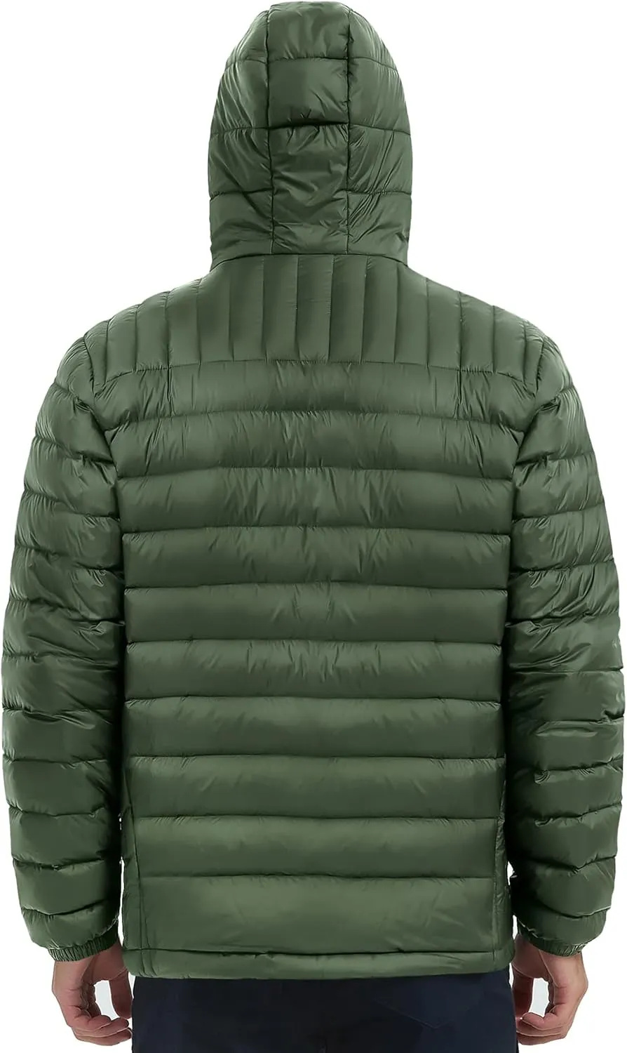 Lesmart Men Down Jacket Puffer Winter Jacket with Hooded Packable Lightweight Windproof Insulated Warm Coat