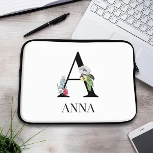 Letter with Flowers Laptop Sleeve