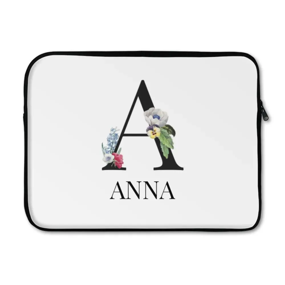 Letter with Flowers Laptop Sleeve