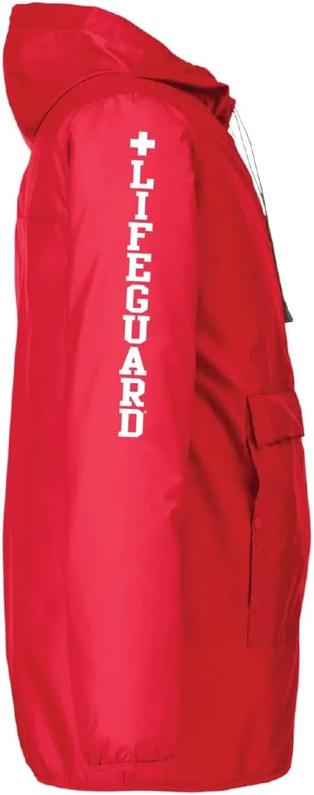 LIFEGUARD Windbreaker Quarter Zip Jacket - Water and Wind Resistant 100% Nylon Ideal for Men, Teens, Girls.