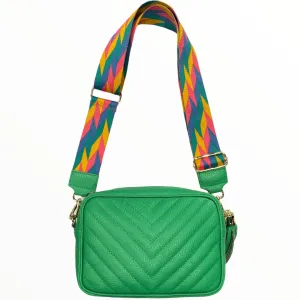 Light green leather messenger bag
