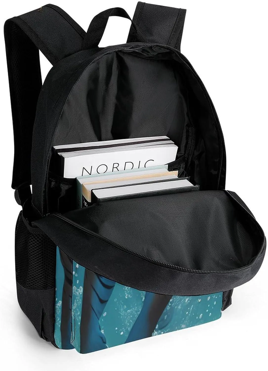 Lightweight Daypack for Camping Business Walking Cycling - Large Capacity Anti-Theft Multipurpose Bookbag, Beautiful Water Animal Tiger Abstract Art Gym Outdoor Hiking Backpack