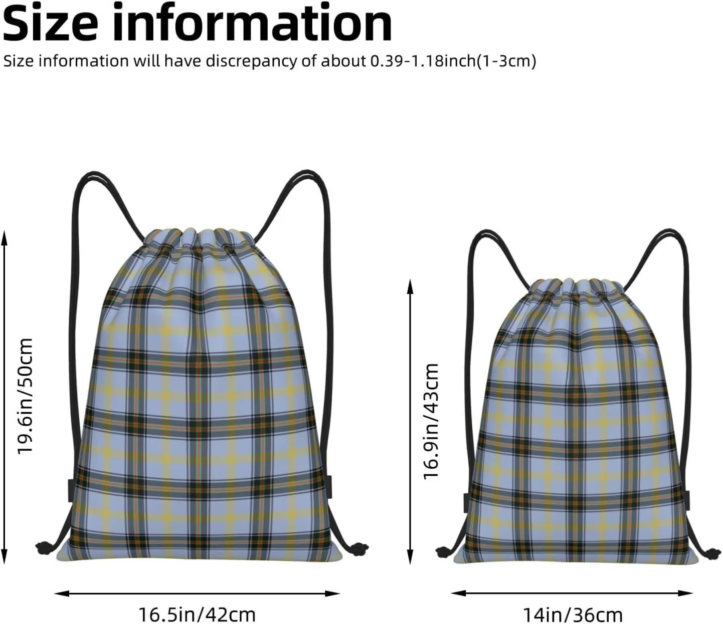 Lightweight String Bag Sack Drawstring Backpack for Sports Yoga Gym