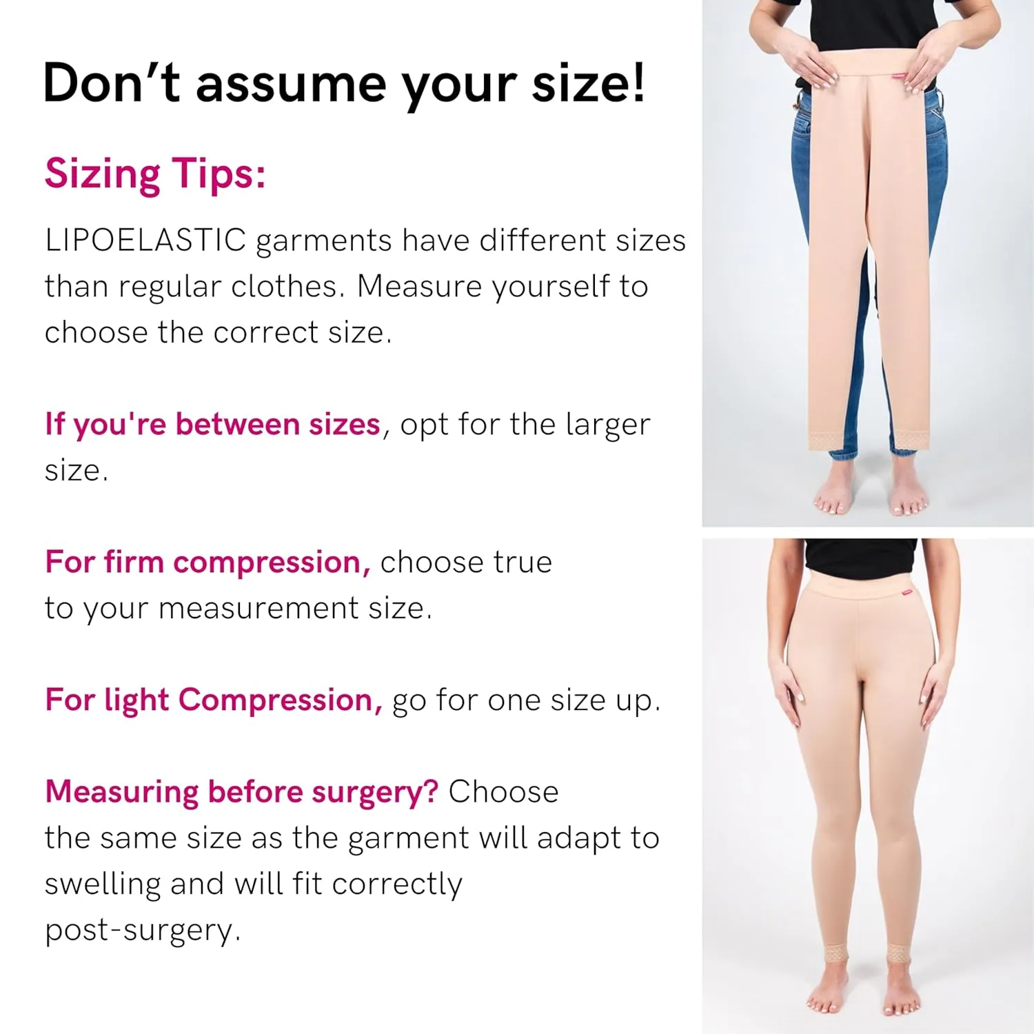 LIPOELASTIC VF Body Variant – Liposuction Compression Garment, Postpartum Belly Binder, Full Body Girdle for Women (Black, L)