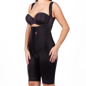 LIPOELASTIC VF Body Variant – Liposuction Compression Garment, Postpartum Belly Binder, Full Body Girdle for Women (Black, L)