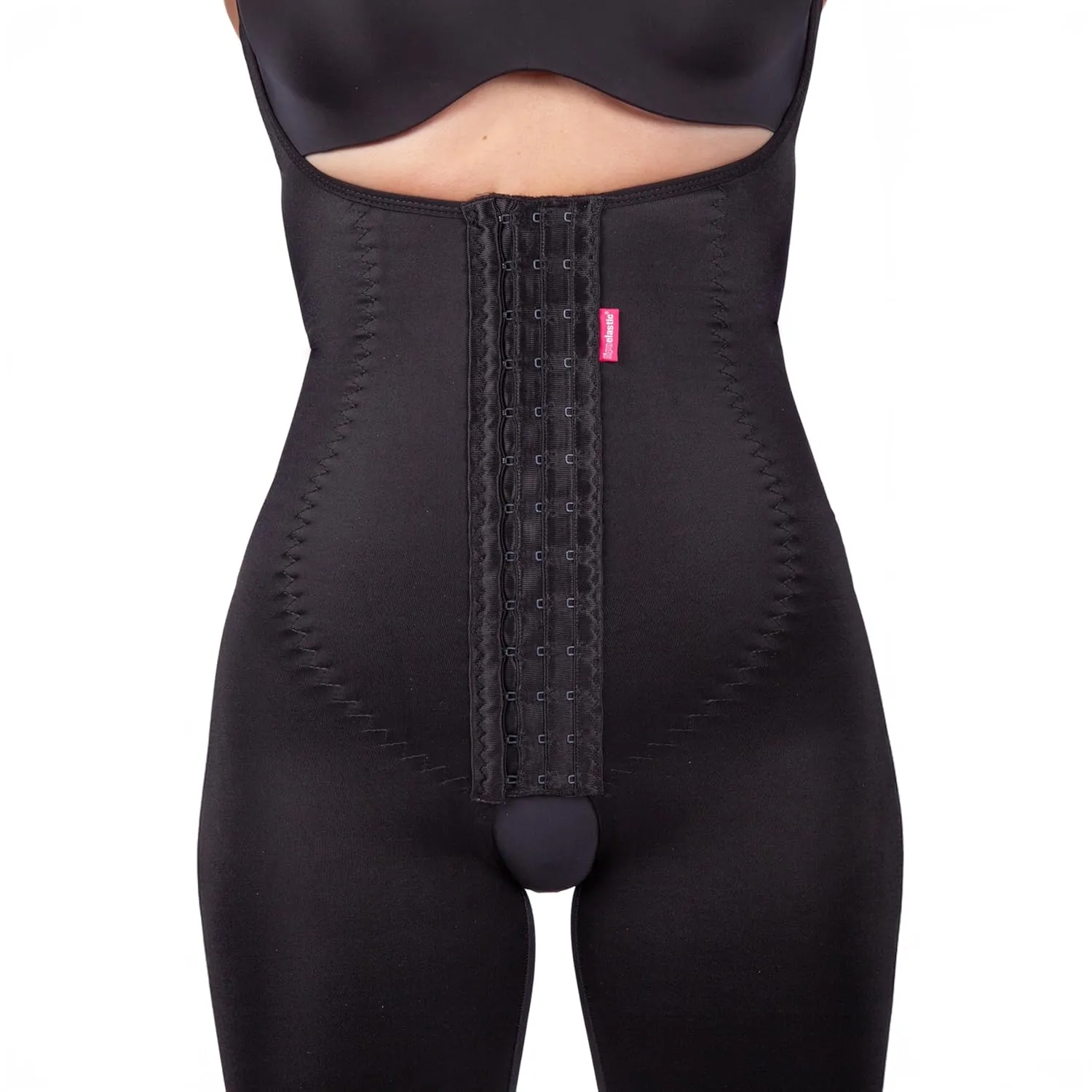 LIPOELASTIC VF Body Variant – Liposuction Compression Garment, Postpartum Belly Binder, Full Body Girdle for Women (Black, L)