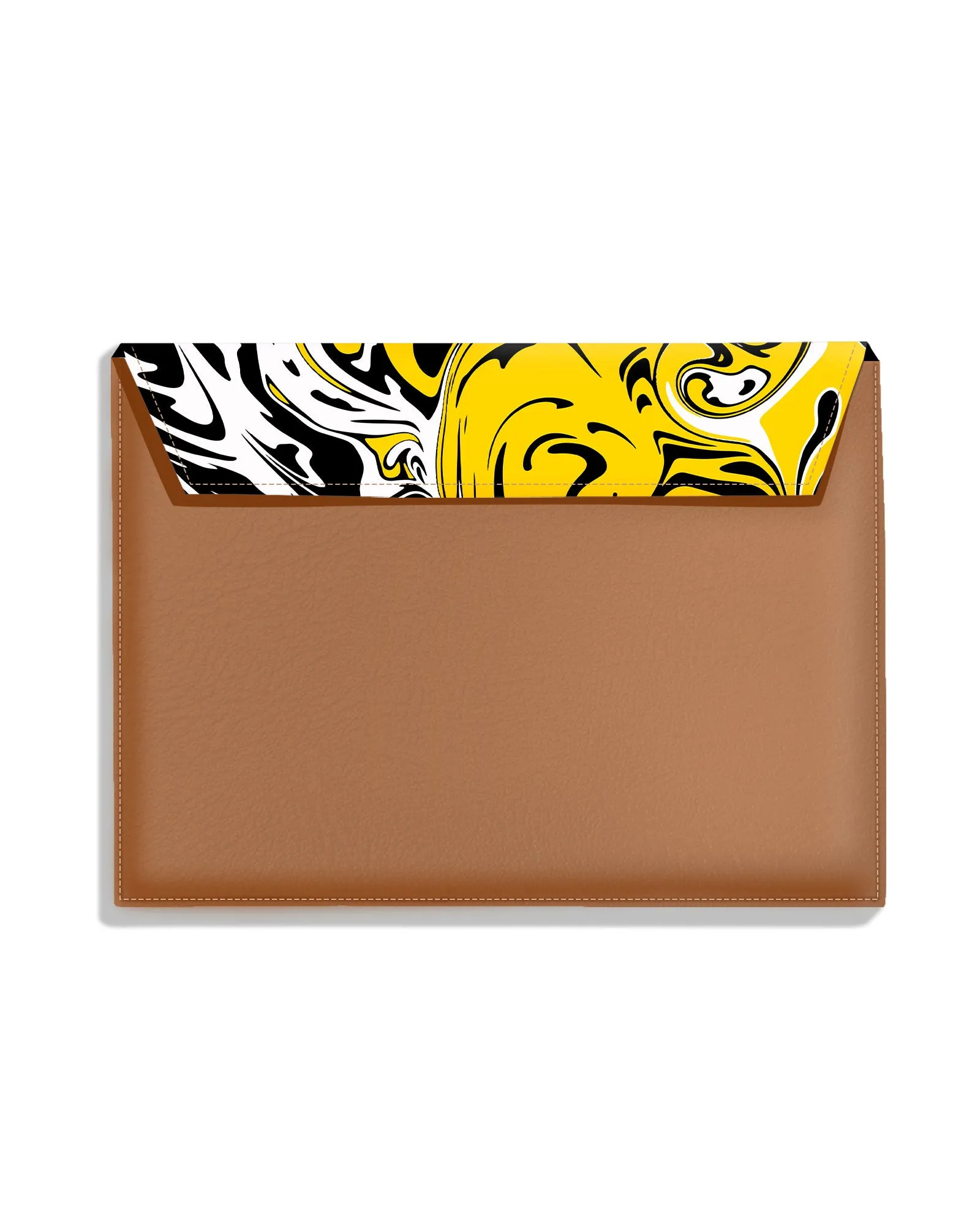 Liquid Marble Swirls Leather Laptop Envelope Sleeve