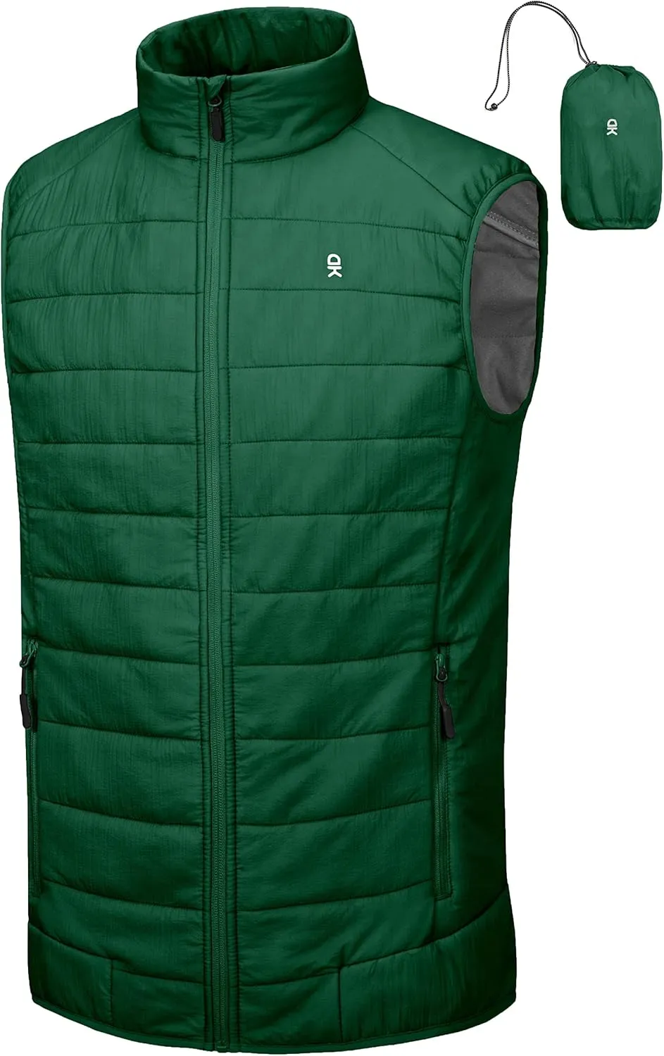 Little Donkey Andy Men's Packable Lightweight Puffer Vest with Recycled Insulation for Running Golf