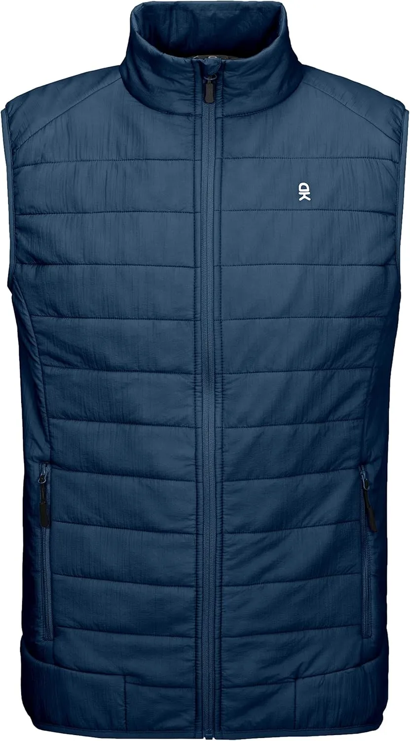 Little Donkey Andy Men's Packable Lightweight Puffer Vest with Recycled Insulation for Running Golf