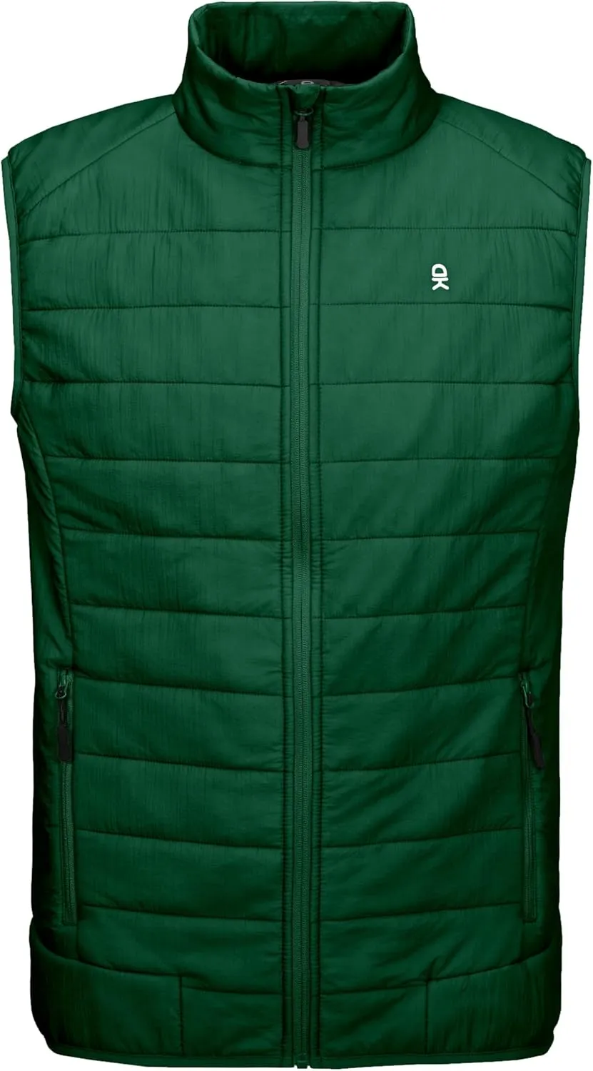 Little Donkey Andy Men's Packable Lightweight Puffer Vest with Recycled Insulation for Running Golf