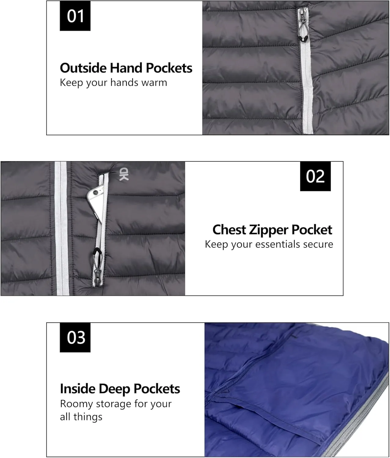 Little Donkey Andy Men's Packable Puffer Jacket Lightweight Hooded Windproof Winter Coat with Recycled Insulation