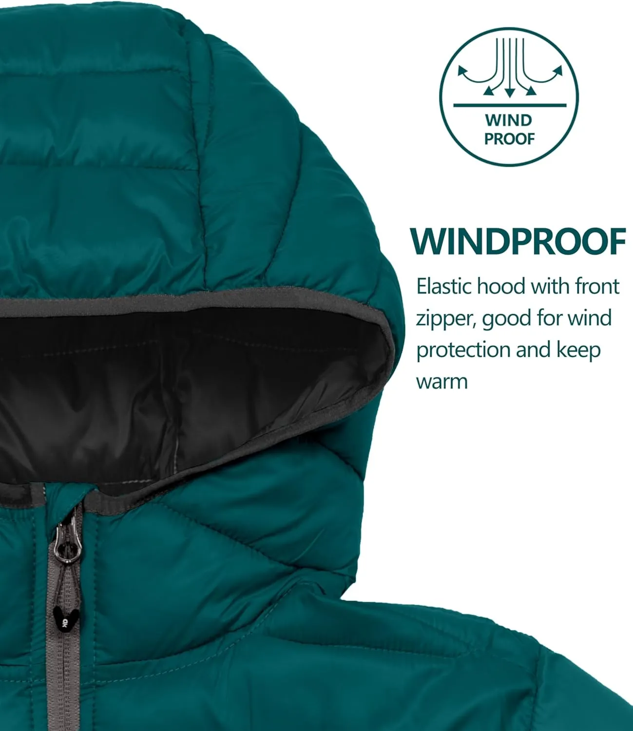 Little Donkey Andy Women's Packable Lightweight Puffer Jacket Hooded Windproof Winter Coat with Recycled Insulation