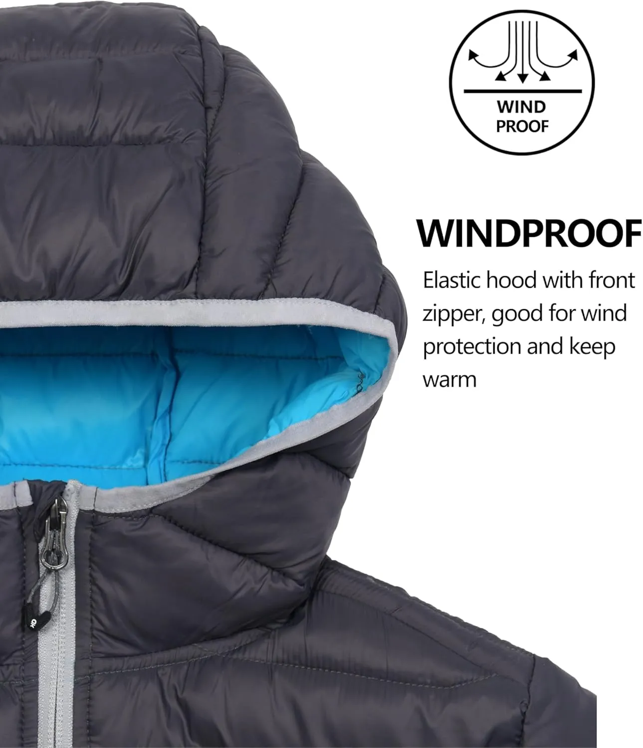 Little Donkey Andy Women's Packable Lightweight Puffer Jacket Hooded Windproof Winter Coat with Recycled Insulation