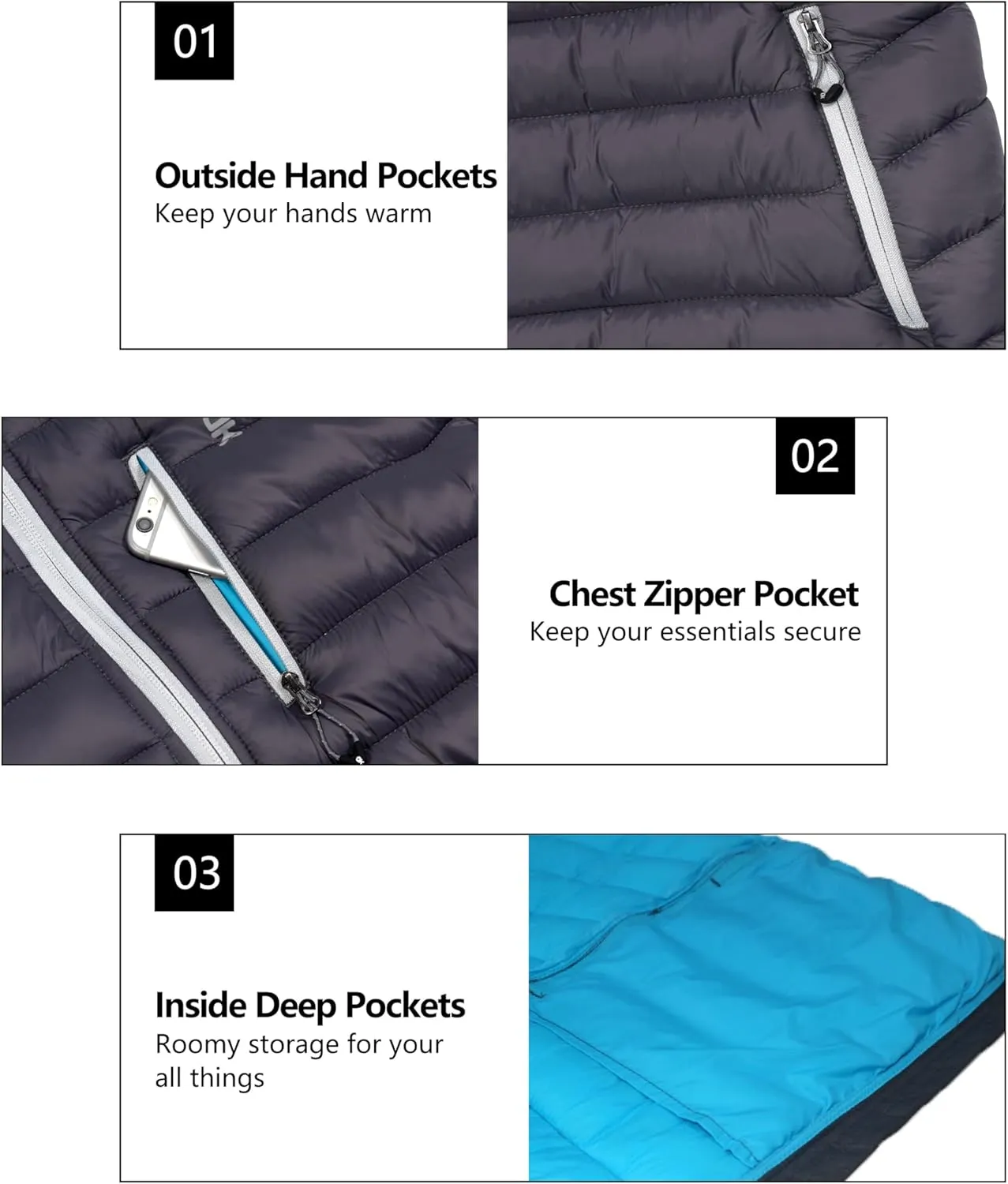 Little Donkey Andy Women's Packable Lightweight Puffer Jacket Hooded Windproof Winter Coat with Recycled Insulation