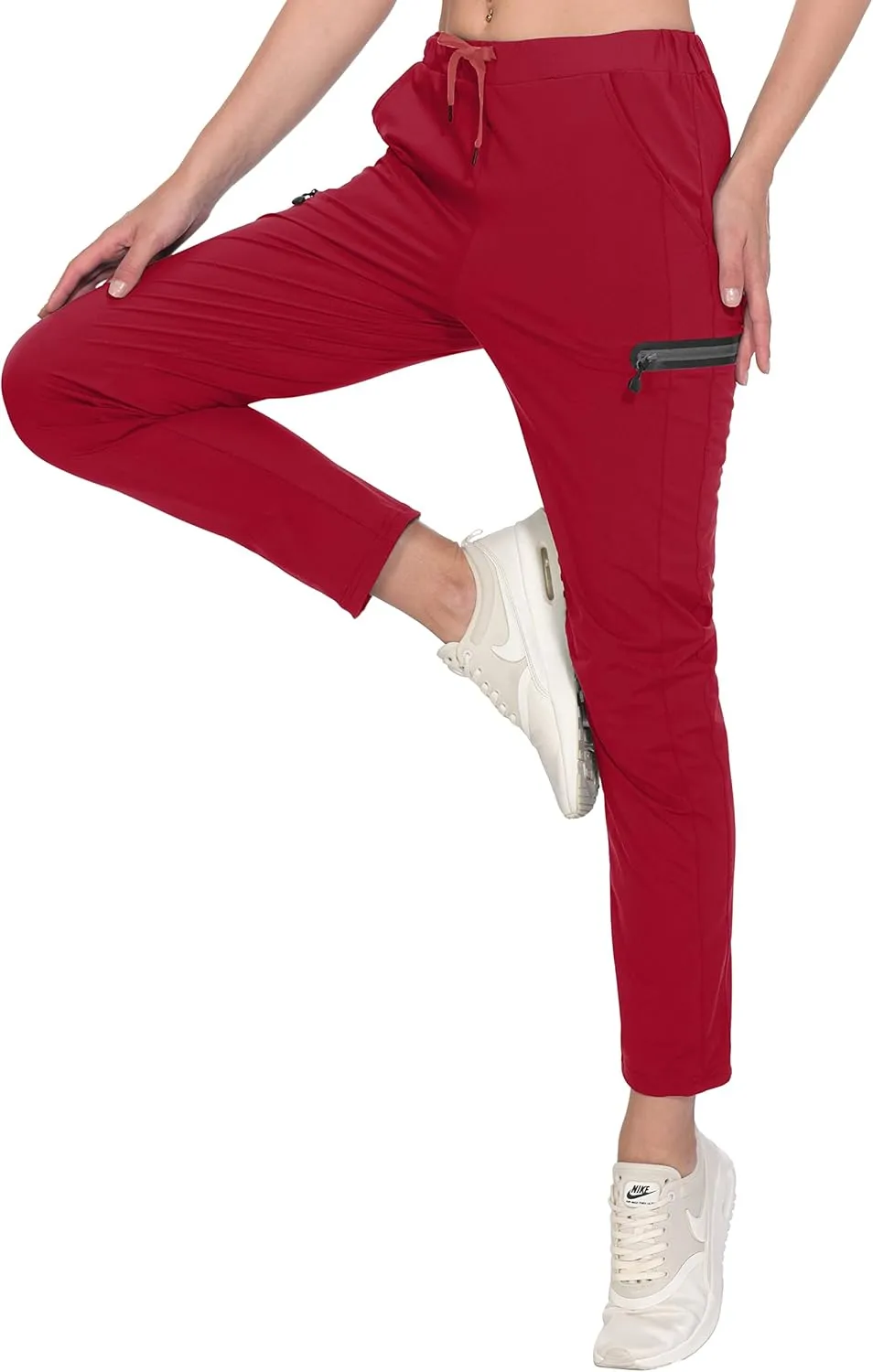 Little Donkey Andy Women's Ultra-Stretch Quick Dry Lightweight Ankle Pants Drawstring Active Travel Hiking
