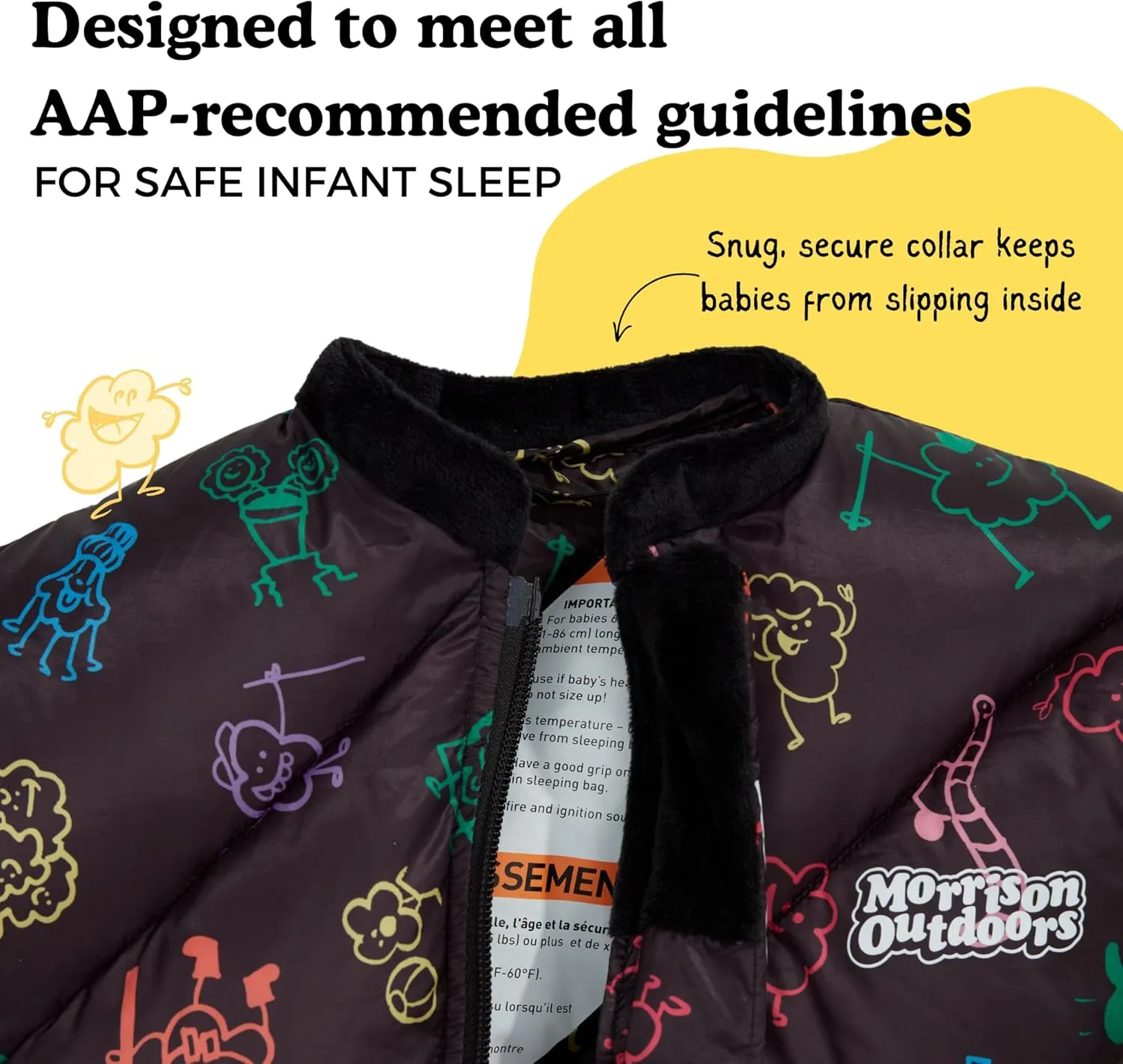 Little Mo 40° Baby Sleeping Bag (6-18 Months) The Camping Sleeping Bag for Babies and Toddlers with Adjustable Open-and-Close Cuffs and Thick, Lofty Insulation.