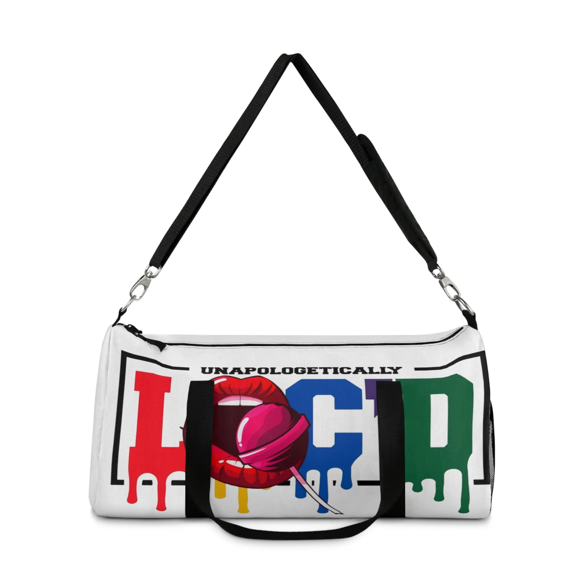 Loc'd White Duffel Bag