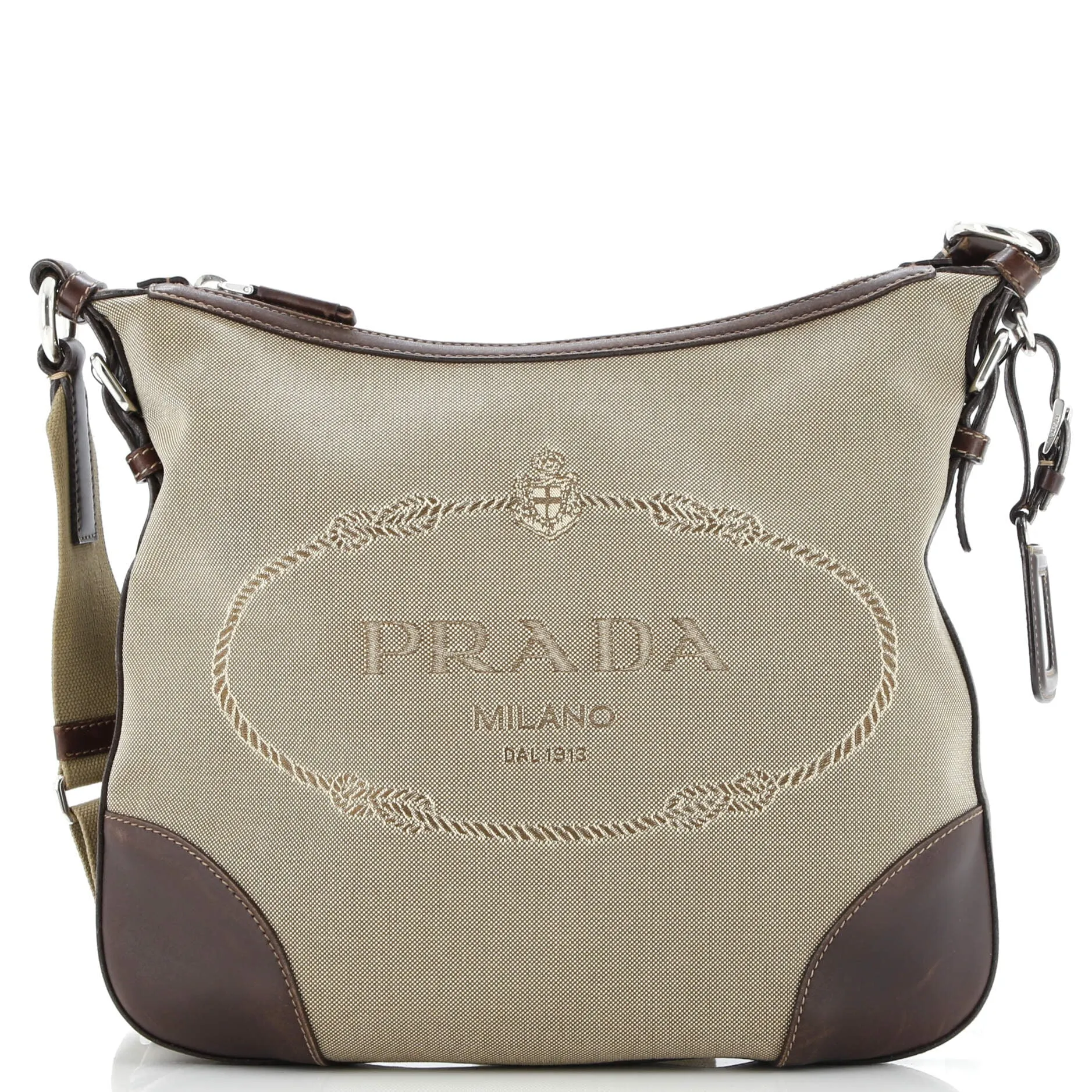 Logo Messenger Bag Canvas with Leather Medium