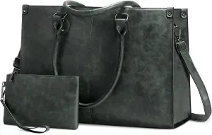 LOVEVOOK Laptop Bag for Women, 15.6 inch Laptop Tote Bag Vintage Work Bags for Women Computer Bag Office Briefcase Handbag