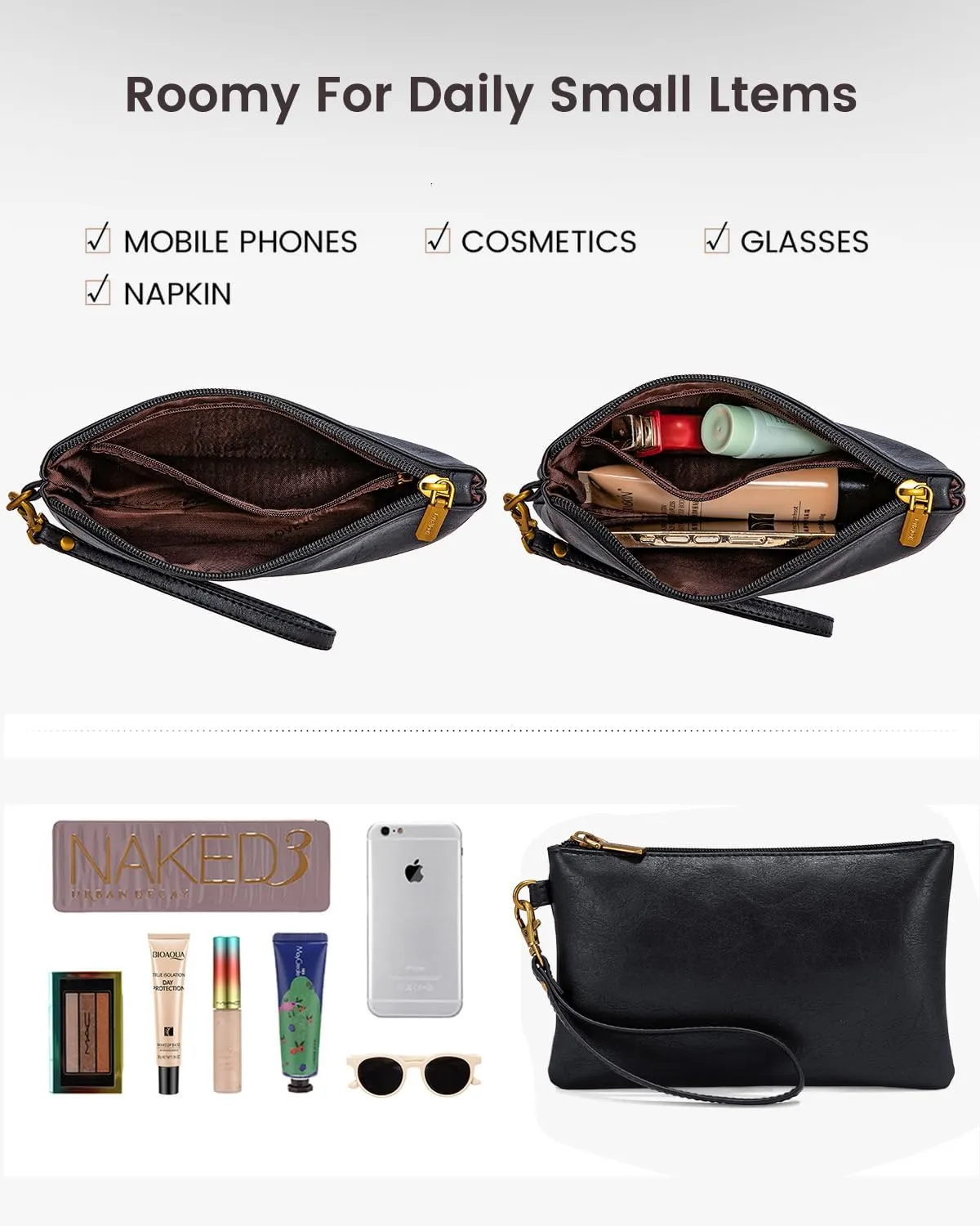 LOVEVOOK Laptop Tote Bag for Women, Vintage Leather Work Bags 17 inch Laptop Bag, Waterproof Professional Computer Bag Business Office Briefcase Large Shoulder Bag Handbag, Black