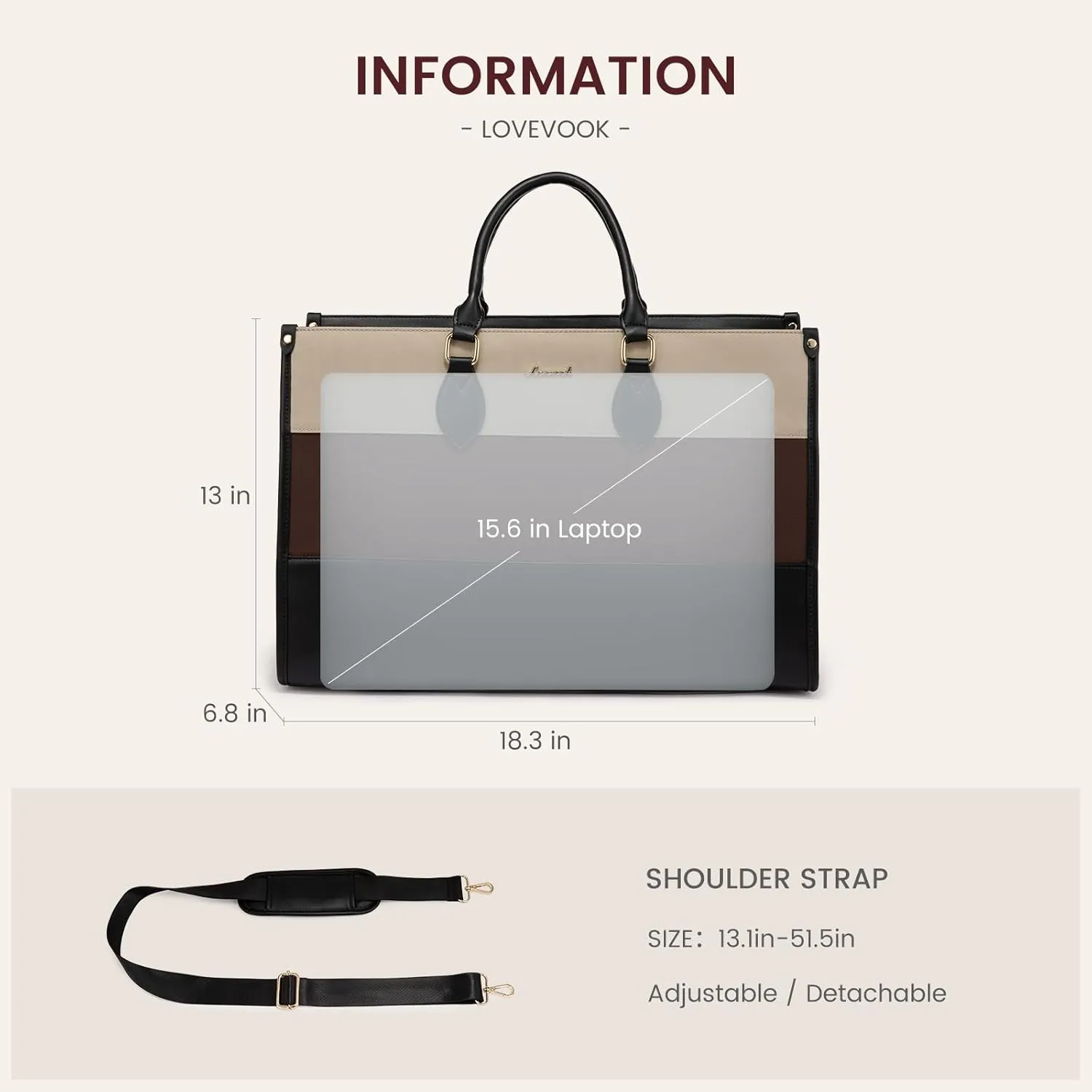 LOVEVOOK Weekender Bags for Women 18-21" Large Capacity Dual Material All-In-One Travel Duffle Carry On Bag with Laptop Compartment, Wet/Dry Separation for Overnight/Gym 1 Shoe Organizer, 2 Pockets