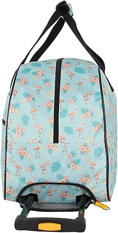 LUCAS Designer Carry On Luggage Collection - Lightweight Pattern 22 Inch Duffel Bag- Weekender Overnight Business Travel Suitcase with 2- Rolling Wheels (SEA FORM)